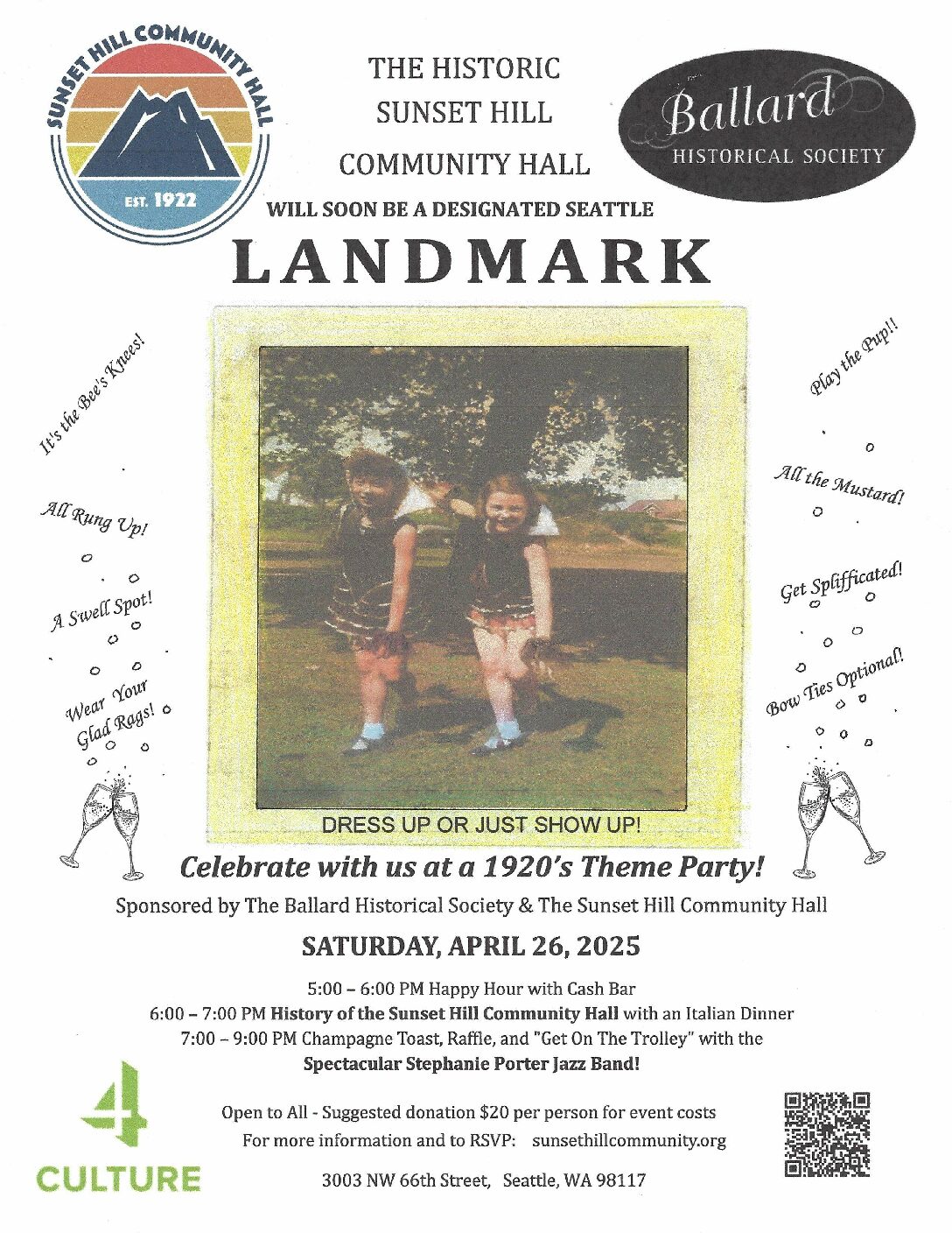 April 26 Landmark 1920s Party!