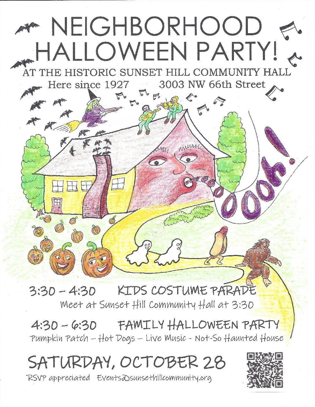 October 28: Sunset Hill Neighborhood Halloween Fun!